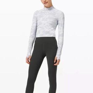 Lululemon Pace Pursuit Crop Half Zip - Incognito Camo